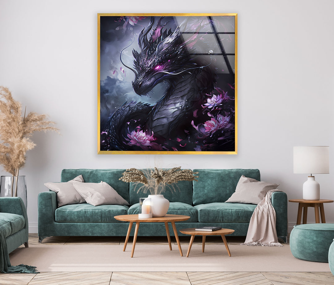 Magical and mysterious, this purple dragon artwork will transform your home into a fantasy sanctuary.
