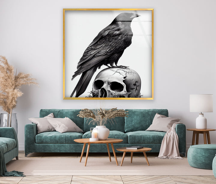 The Crow Glass Photo Prints & Cool Abstract