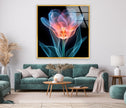 Colorful Xray Flower Tempered Glass Wall Art - MyPhotoStation