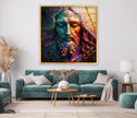 Mosaic Portrait Of Jesus Glass Wall Decor | Glass Art Paintings