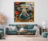 Hindu Elephant Glass Wall Pictures Art