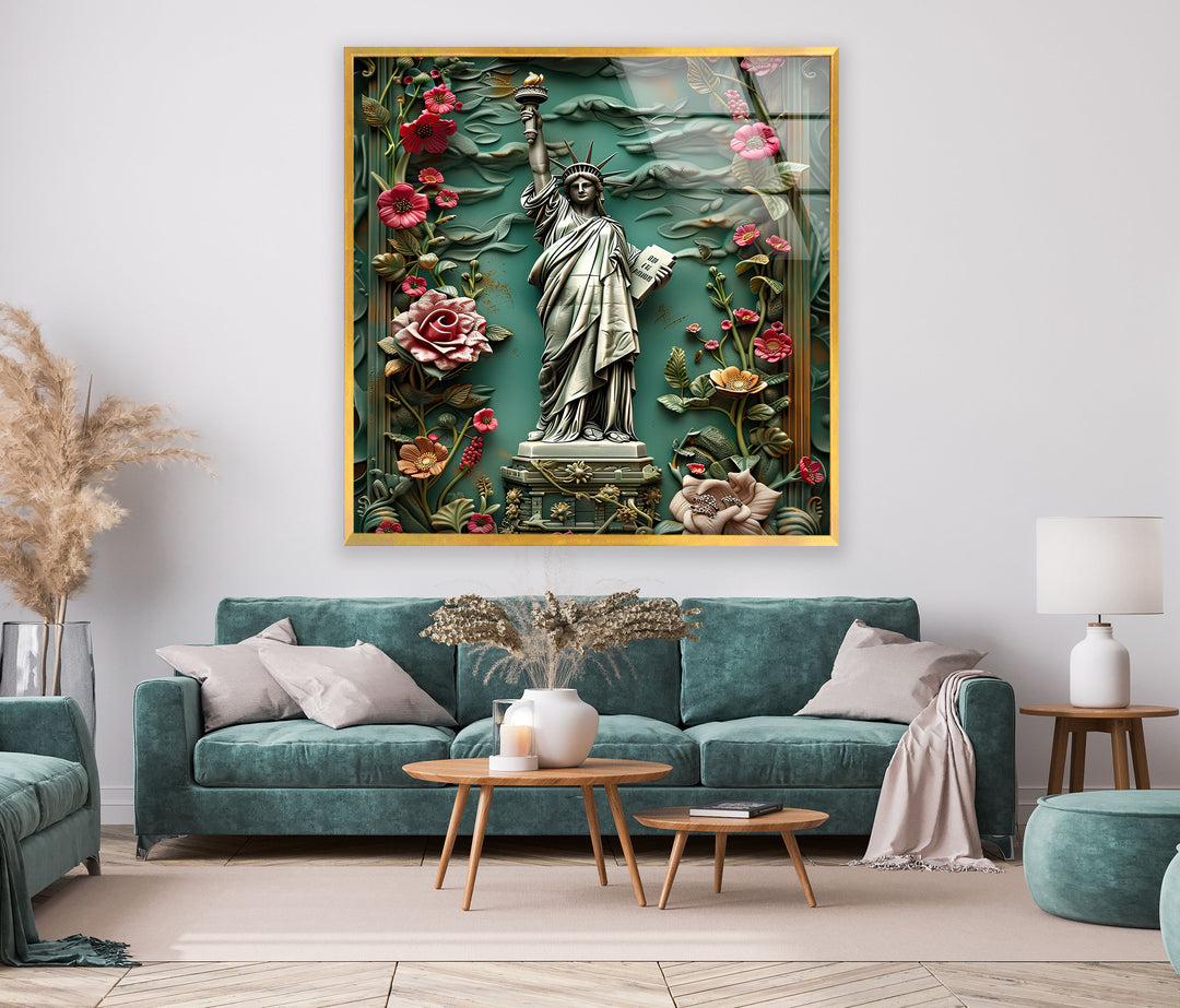 Statue of Liberty Cool Abstract Art & Glass Art Prints