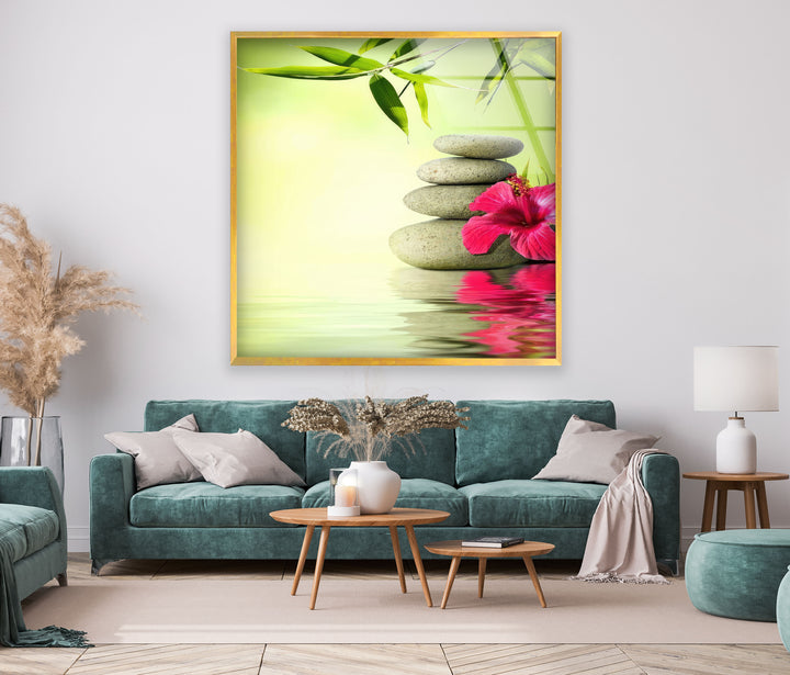 Green Zen & Spa Stones Cool Art Prints & Glass Photo