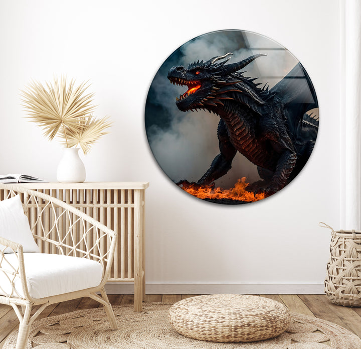 Ignite your decor with the Inferno Dragon, a mythical creature roaring amidst molten lava.
