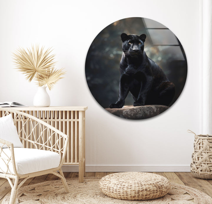 Black Puma Cool Glass Wall Art glass pictures for Wall, glass prints wall art
