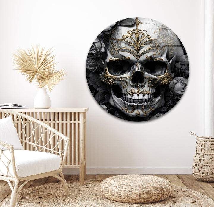 Skull & Rose Glass Photos & Cool Art Prints