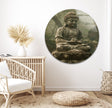 Green Buddha Glass Art Painting Collections
