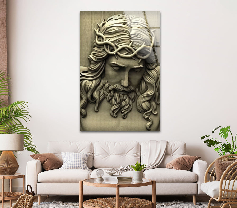 Ceramic Jesus Glass Wall Art glass wall decor, glass wall art decor
