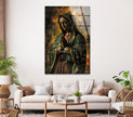 Lady of Guadalupe Glass Wall Decor for Homes