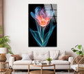 Colorful Xray Flower Tempered Glass Wall Art - MyPhotoStation