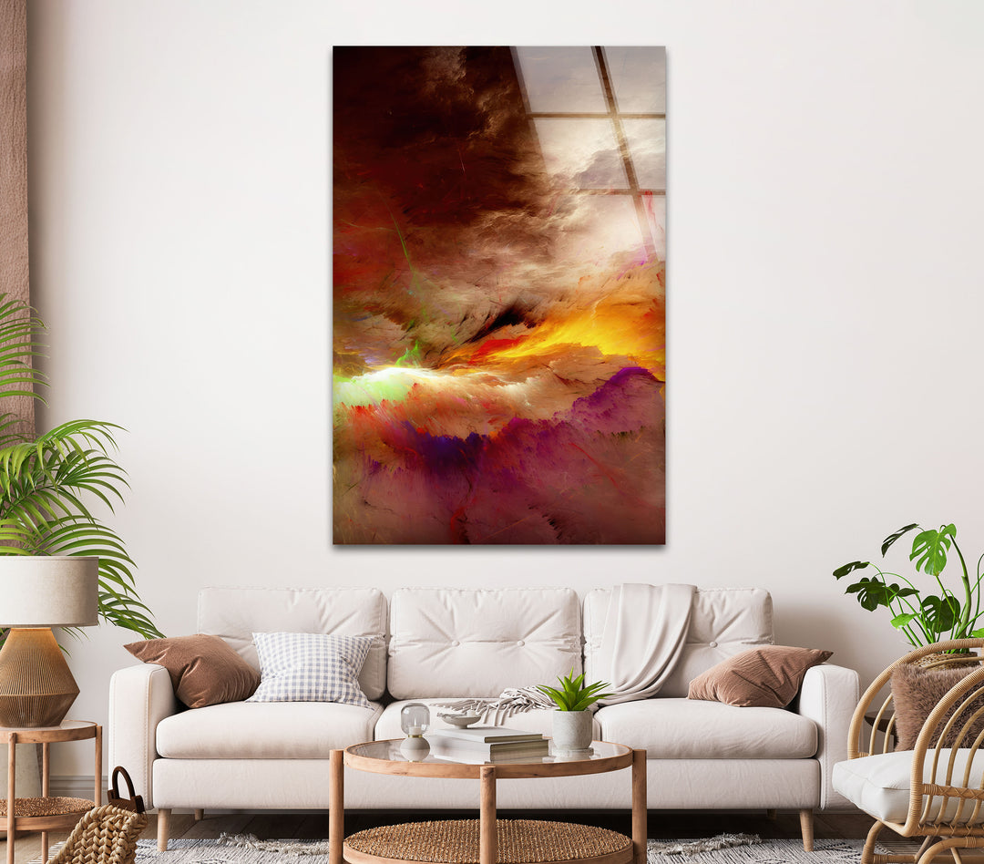 Stunning Abstract Art Printed on Glass