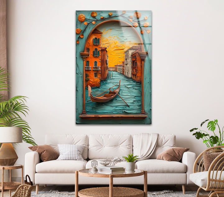 Venice Italy Oil Painting Glass Art & Cool Wall Decor