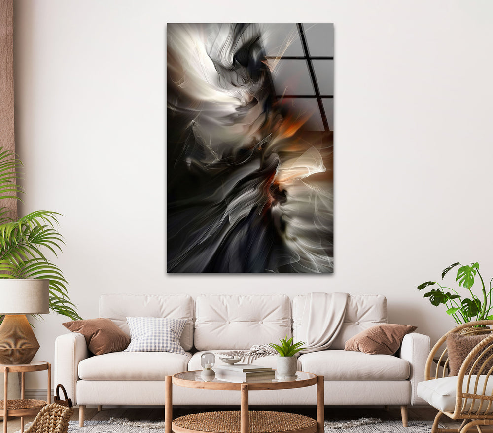 Decorative Abstract Wall Art on Glass