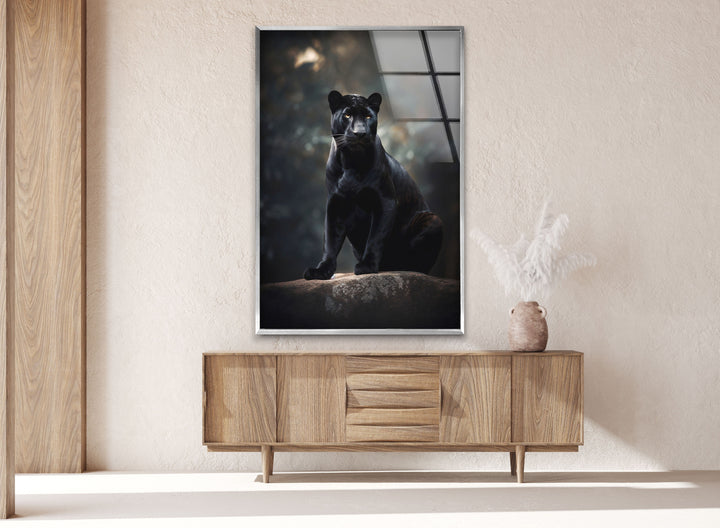 Black Puma Cool Glass Wall Art glass image printing, glass prints from photos
