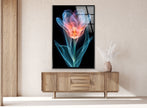 Colorful Xray Flower Tempered Glass Wall Art - MyPhotoStation