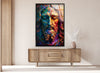 Mosaic Portrait Of Jesus Glass Wall Artwork | Custom Glass Photos