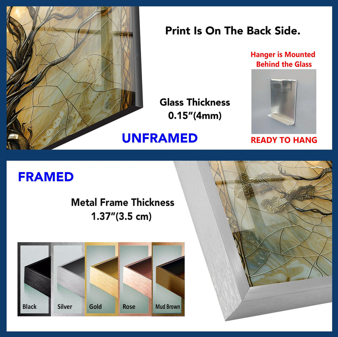 Tree and Branches Tempered Glass Wall Art - MyPhotoStation