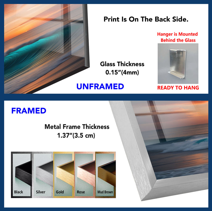 Sunset View Tempered Glass Wall Art - MyPhotoStation