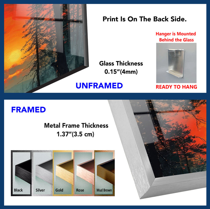 Sunset View Tempered Glass Wall Art - MyPhotoStation