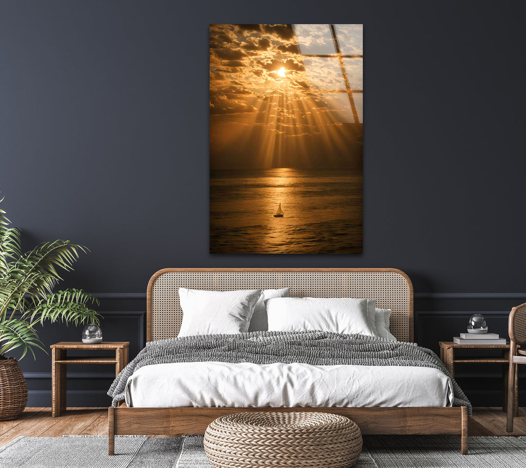 Sunrise Over The Sea Glass Wall Art glass image printing, glass prints from photos