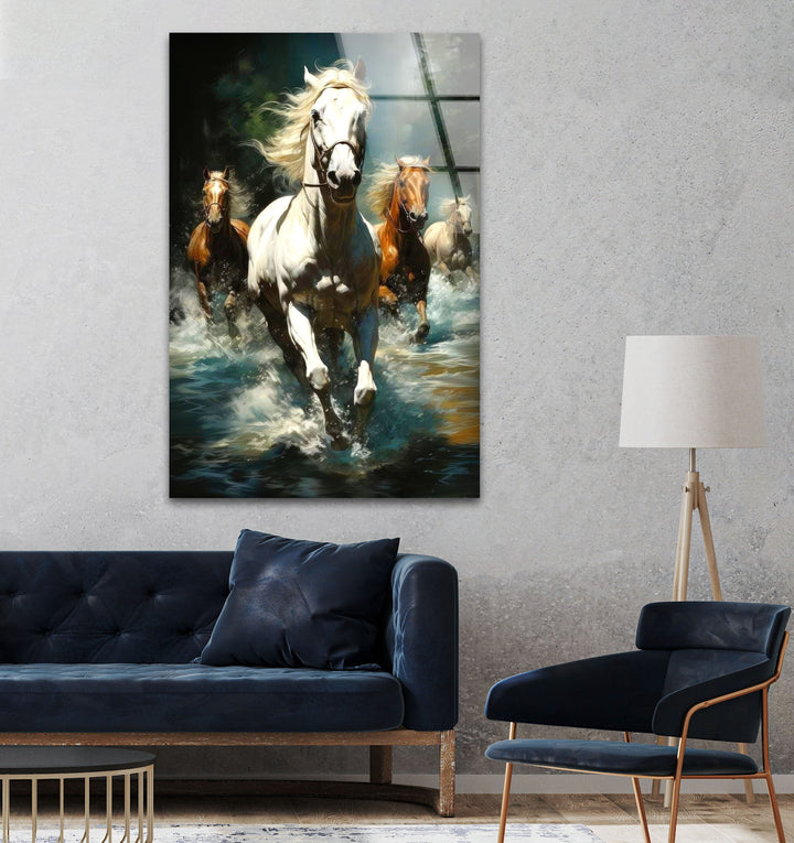 Horses Running Glass Wall Art art glass wall art, glass wall art pictures