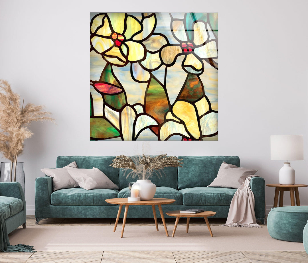 Stained Floral Glass Wall Art, art glass wall art, glass wall art pictures