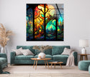Stained Flower Tempered Glass Wall Art - MyPhotoStation