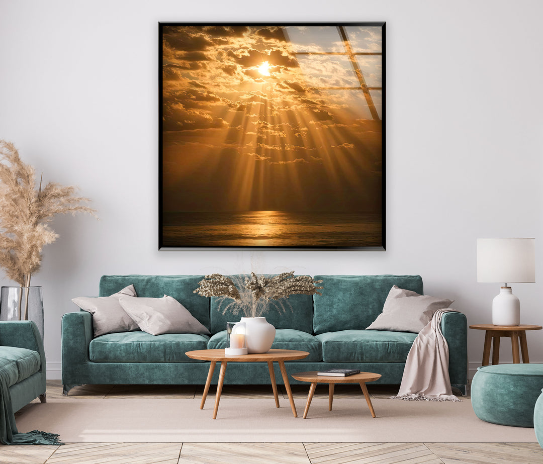 Sunrise Over The Sea Glass Wall Art glass photo prints, glass picture prints