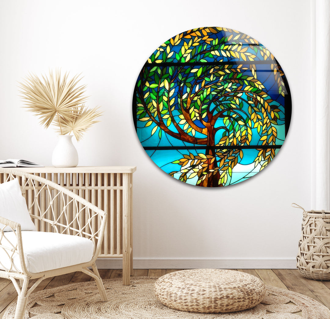 Tree of Life Stained Glass Wall Art glass pictures for Wall, glass prints wall art