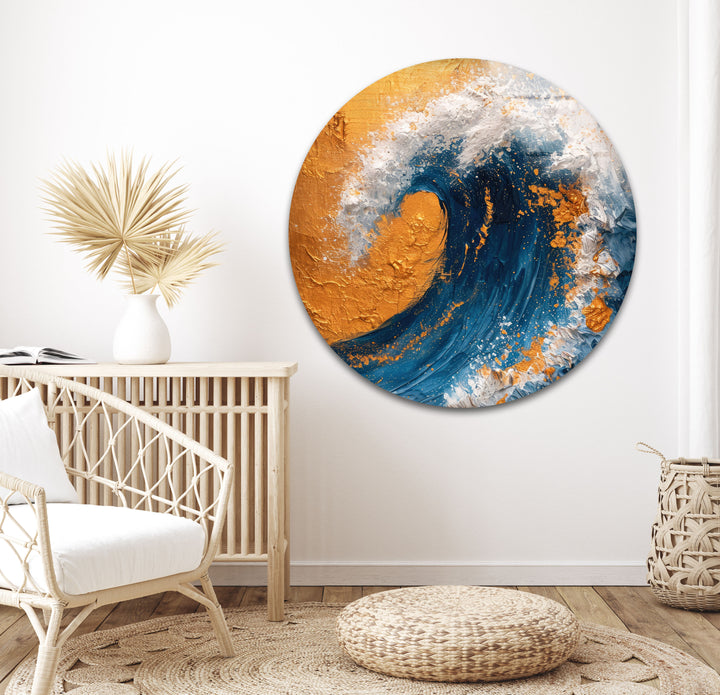 Ocean Wave Painting Glass Wall Art large glass photo prints, glass wall photos