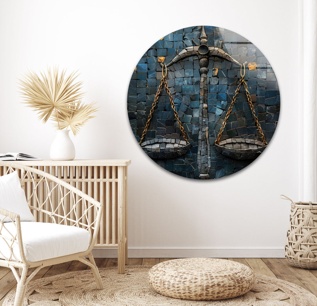 Mosaic Libra Glass Wall Art large glass photo prints, glass wall photos