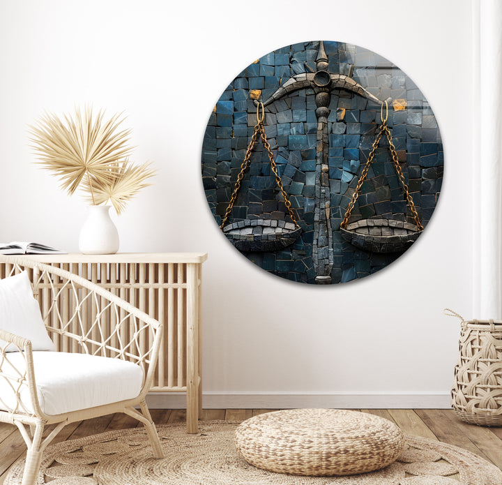 Mosaic Libra Glass Wall Art large glass photo prints, glass wall photos