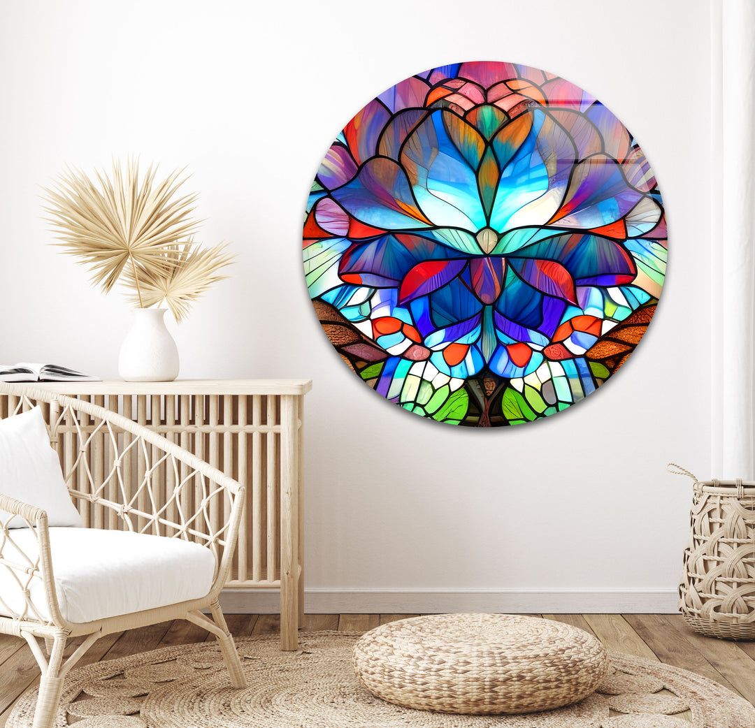 Lotus Flower Stained Glass Wall Art, art glass wall art, glass wall art pictures