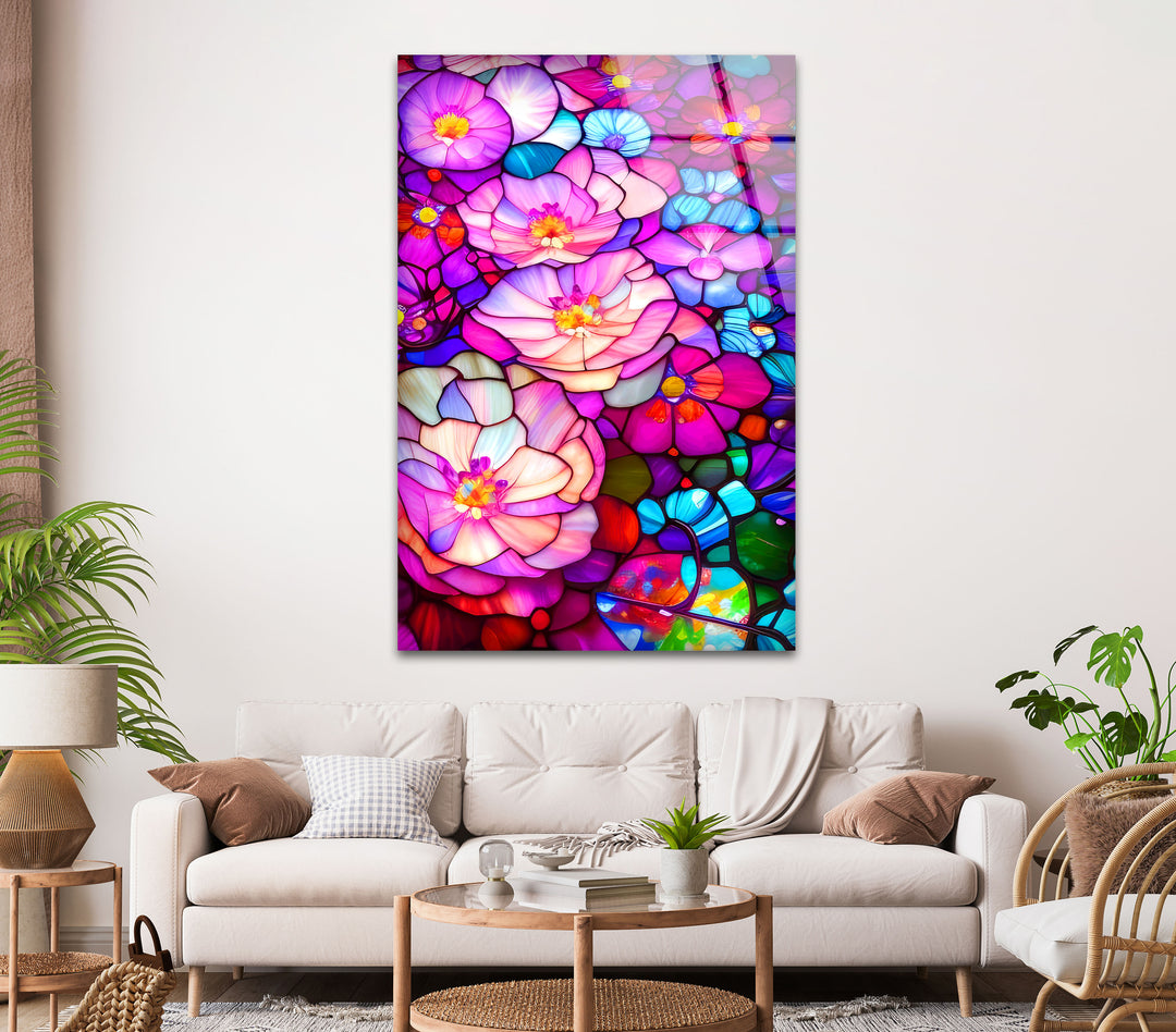 Pink Stained Flowers Glass Wall Art Elevate your home decor with stunning Glass Wall Art. Our tempered glass wall art features vibrant colors, modern designs, and custom options. Perfect for living rooms, kitchens, and more. Discover the beauty of glass paintings and wall pictures today. Free shipping and secure packaging included.