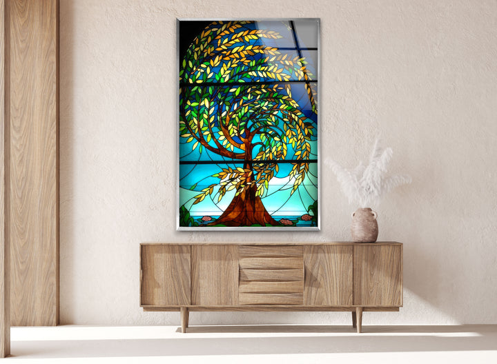 Tree of Life Stained Glass Wall Art glass image printing, glass prints from photos