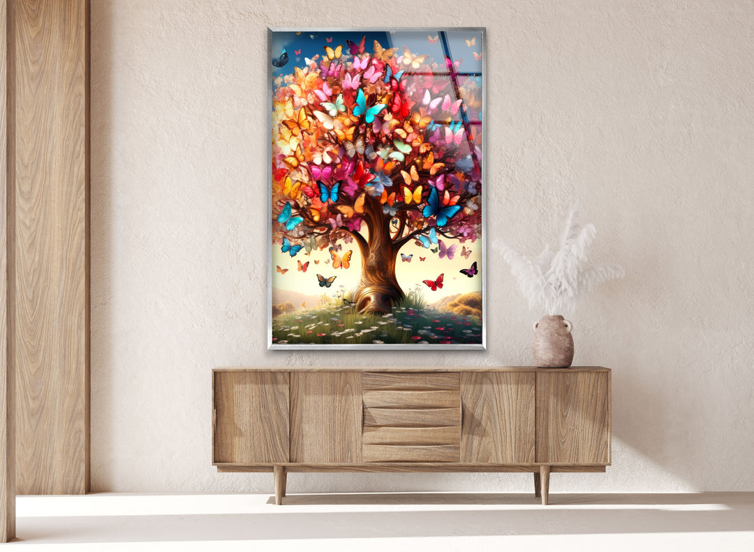 Butterfly Tree Glass Wall Art art glass wall art, glass wall art pictures