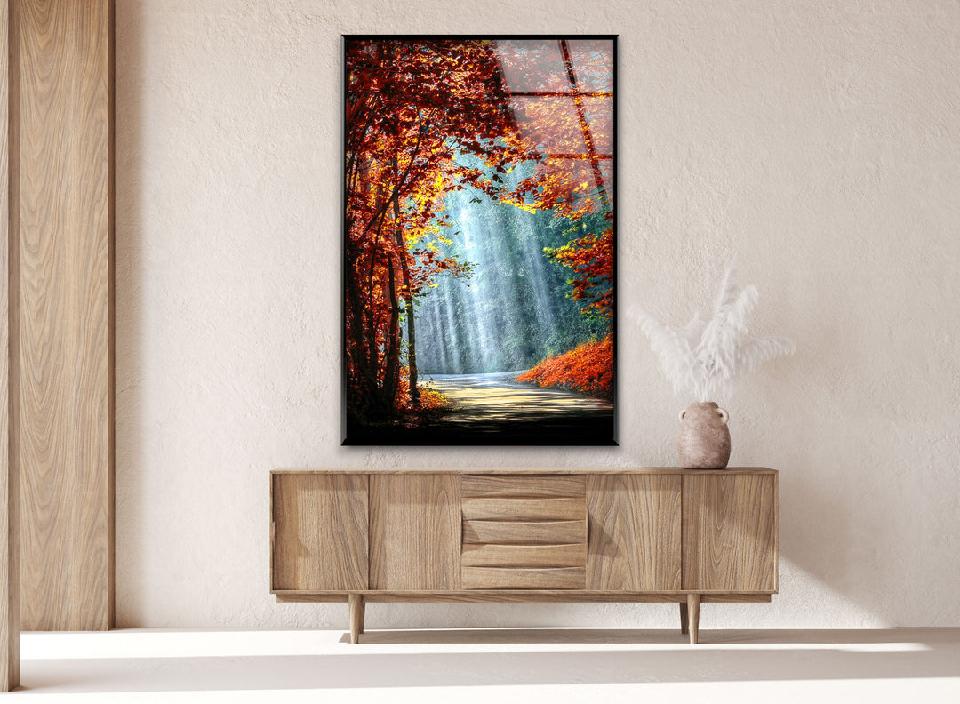 Lights in The Trees Glass Wall Art custom glass photo prints, large glass prints