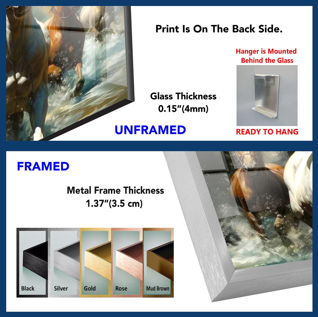 Horse Tempered Glass Wall Art - MyPhotoStation