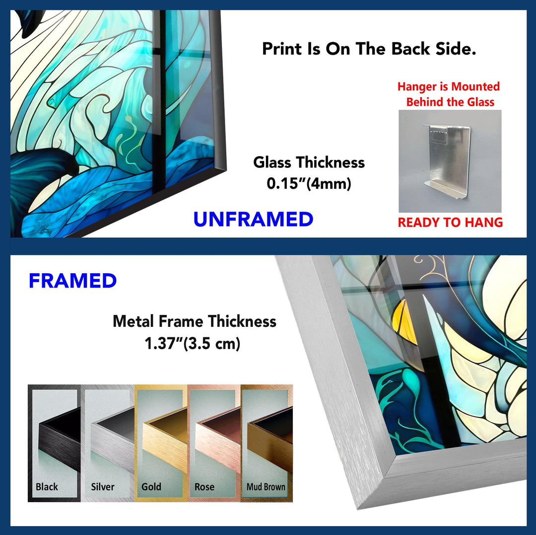 Dolphin Tempered Glass Wall Art - MyPhotoStation