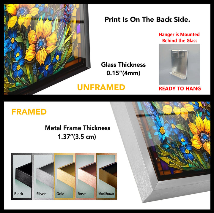 Flower Tempered Glass Wall Art - MyPhotoStation