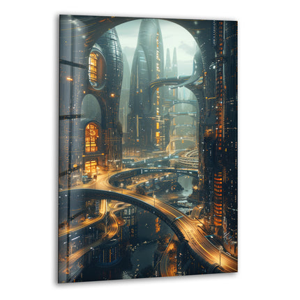 Cityscape Glass Wall Art