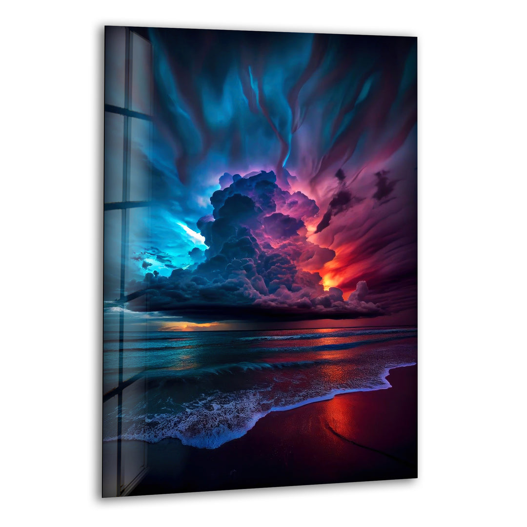 Sky is A Storm Cloud Glass Wall Art Glass Printing Wall Art, Print photos on glass