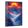 Sunrise in Mountains Glass Wall Art