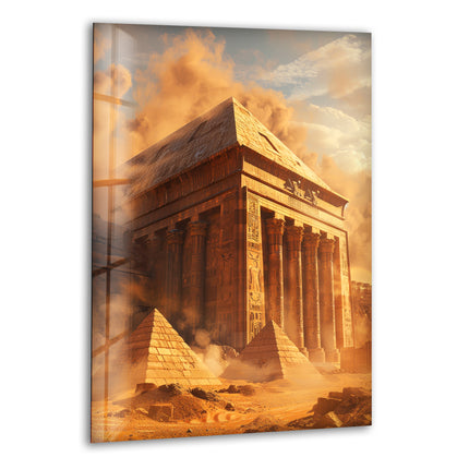 Ancient Egyptian Architecture Glass Wall Art