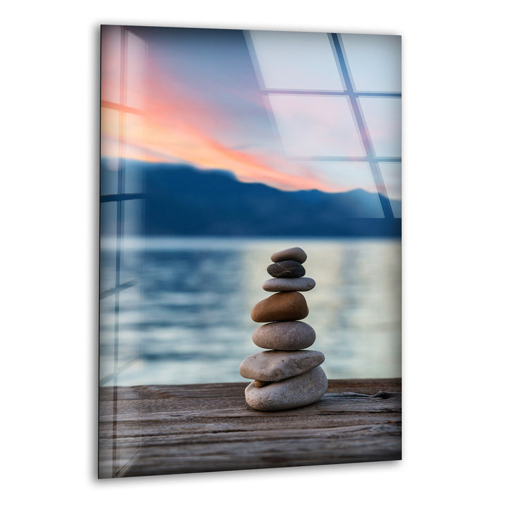 Stack Of Rocks Glass Wall Art glass image printing, glass prints from photos