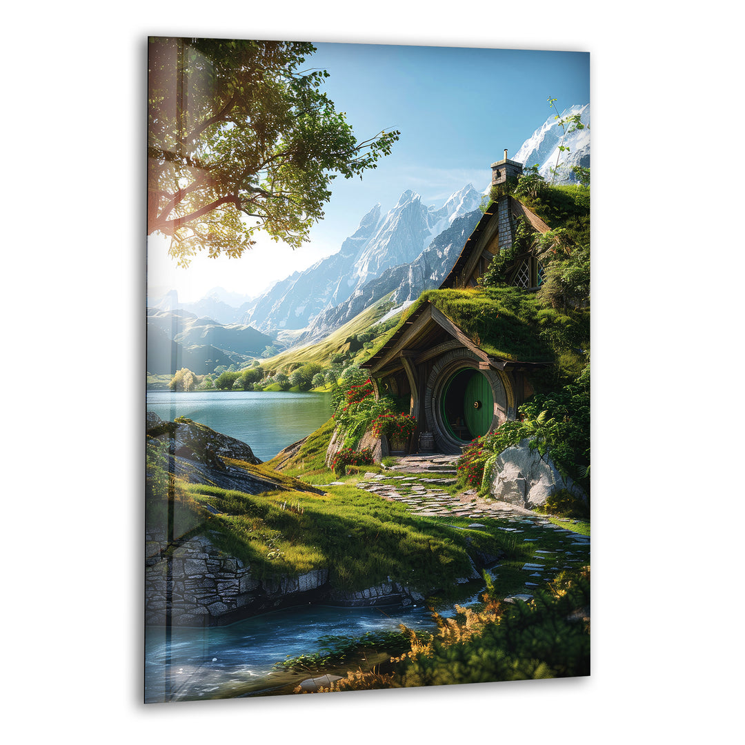 Hobbit Shire Glass Wall Art print on glass, glass printed photos