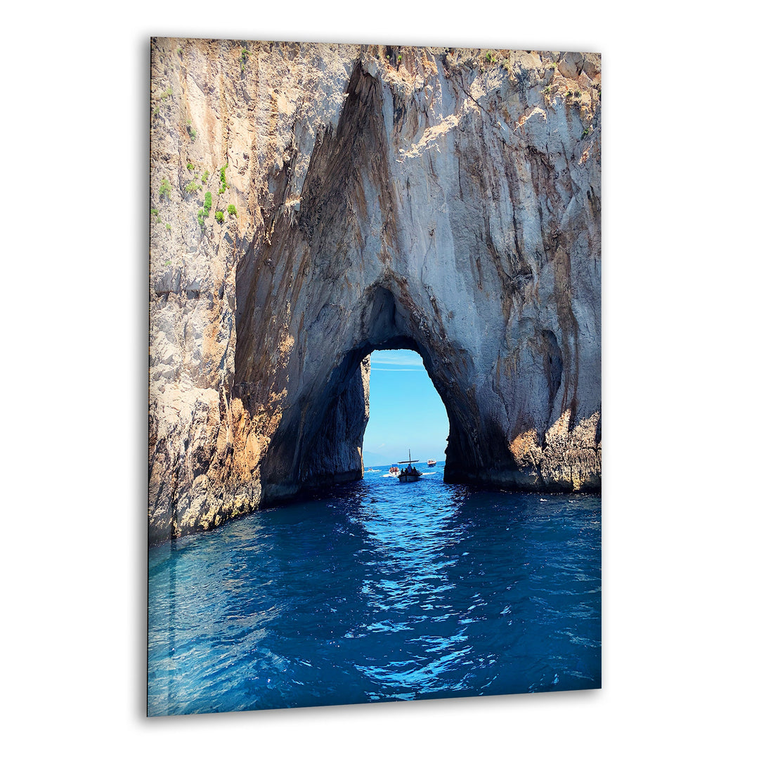 Capri Island Landscape Glass Wall Art Glass Printing Wall Art, Print photos on glass