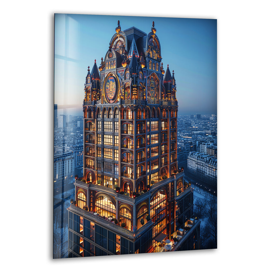 Majestic Building Glass Wall Art, print picture on glass, Tempered Glass Wall Art