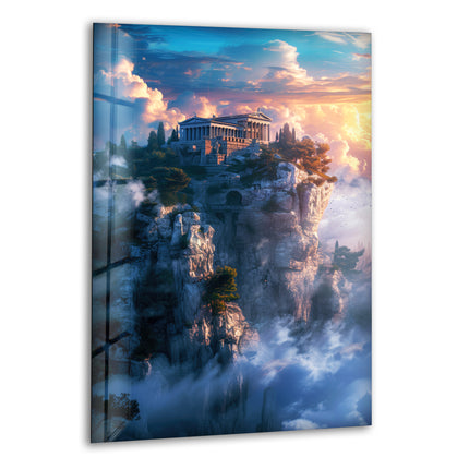 Mount Olympus Glass Wall Art