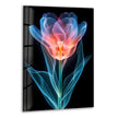 Colorful Xray Flower Tempered Glass Wall Art